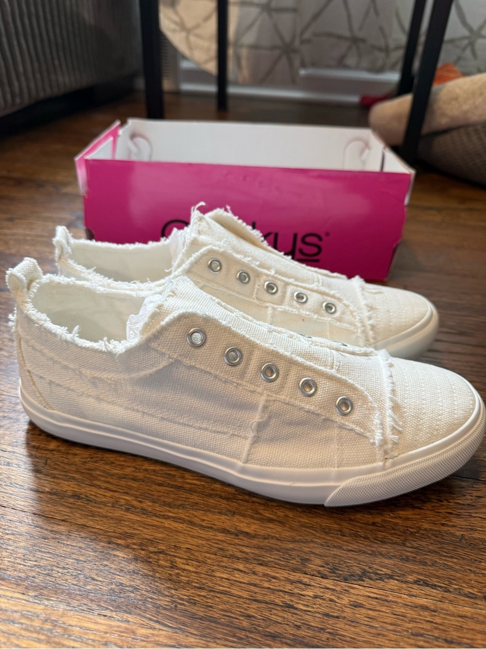 Corkys White No Lace Sneakers